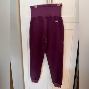 Deep purple Figs maternity scrub pants
